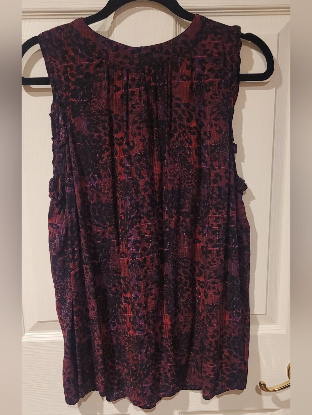 torrid Plum & Black Sleeveless Printed Blouse